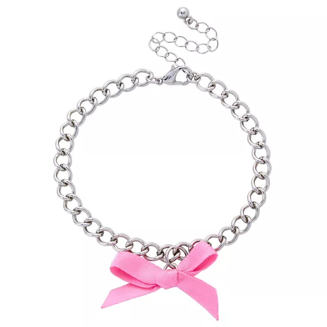 Multi-Pack Heart and Bow Chain Bracelets - 5 Pack at Spencer's