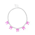Pink Bow Chain Necklace at Spencer's