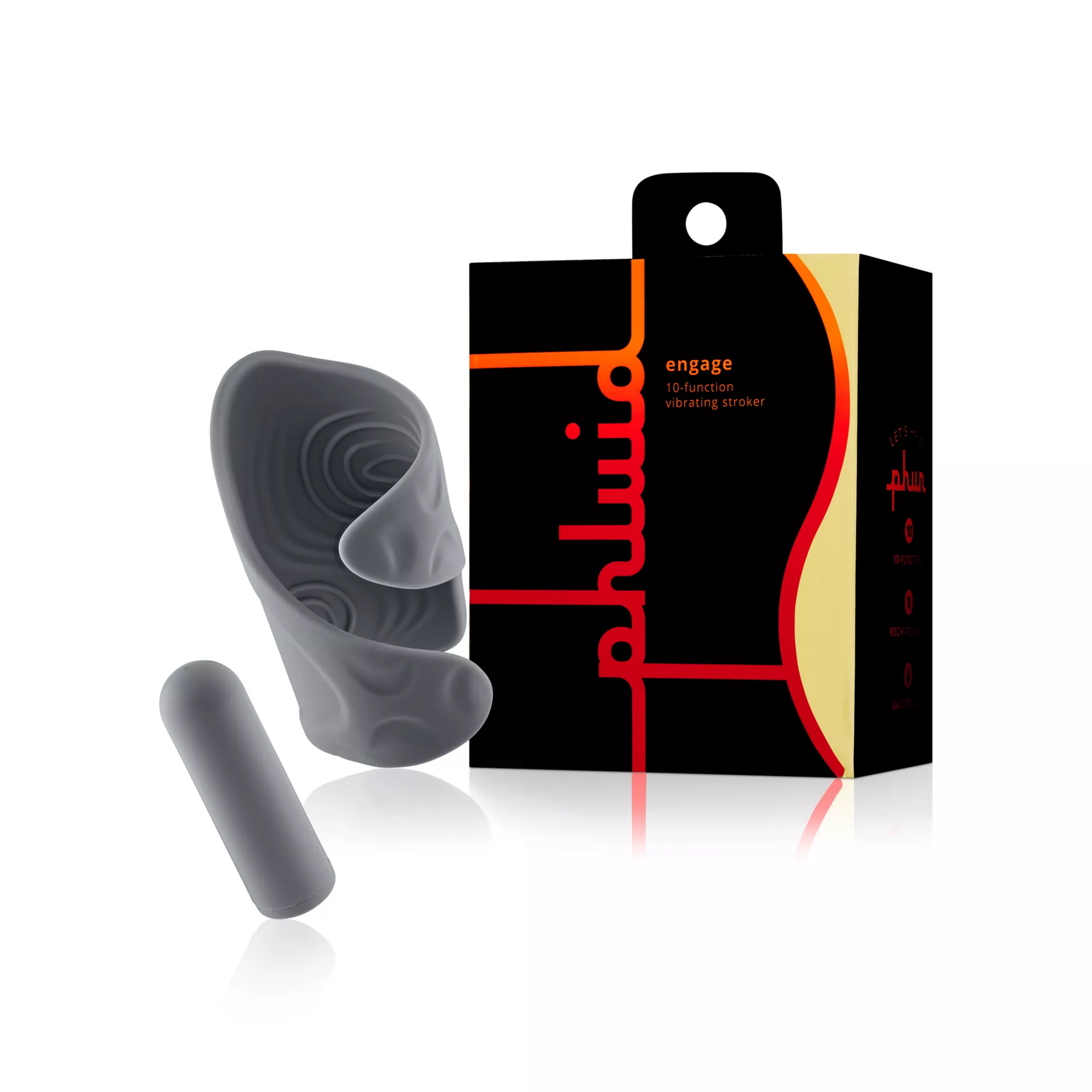 Engage 10-Function Rechargeable Vibrating Stroker - Phluid