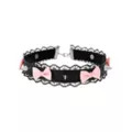 Black Lace Bow Spiked Choker Necklace at Spencer's