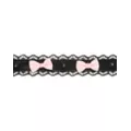 Black Lace Bow Spiked Choker Necklace at Spencer's