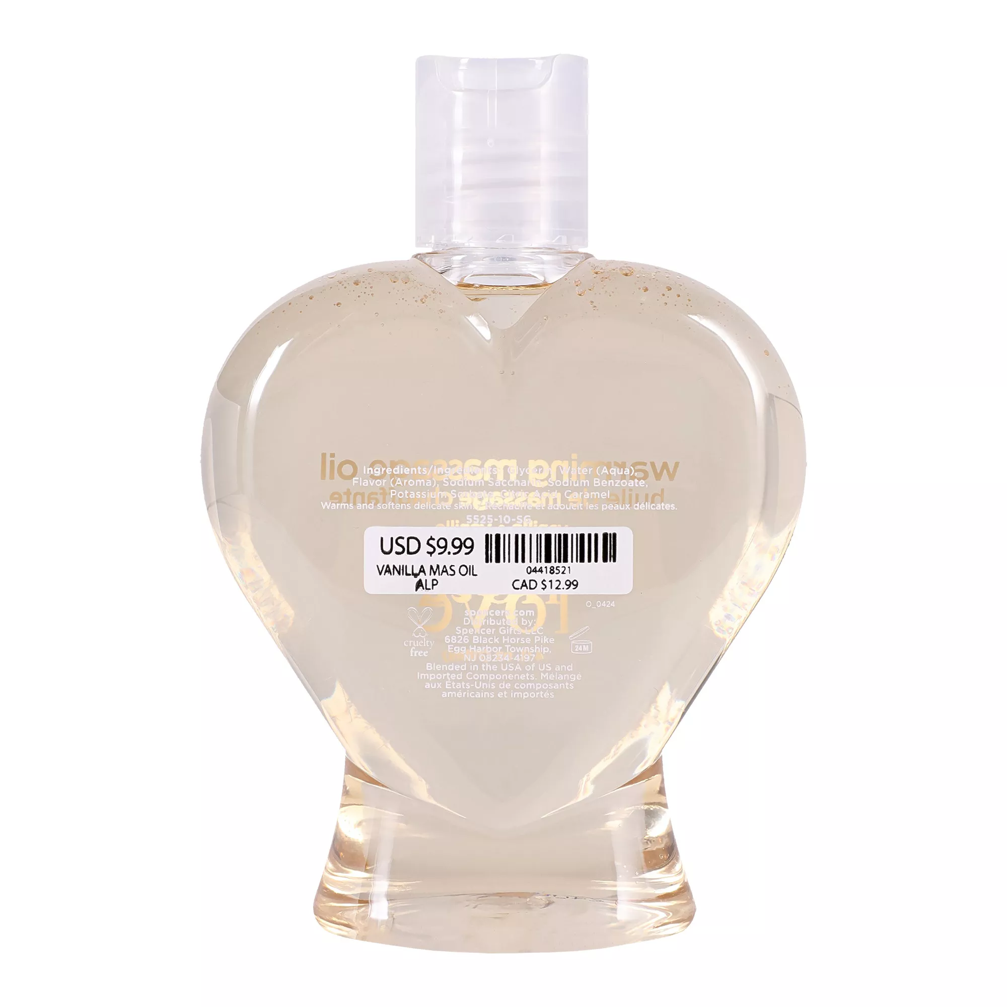 Vanilla Warming Massage Oil 4 oz. - Hott Love at Spencer's