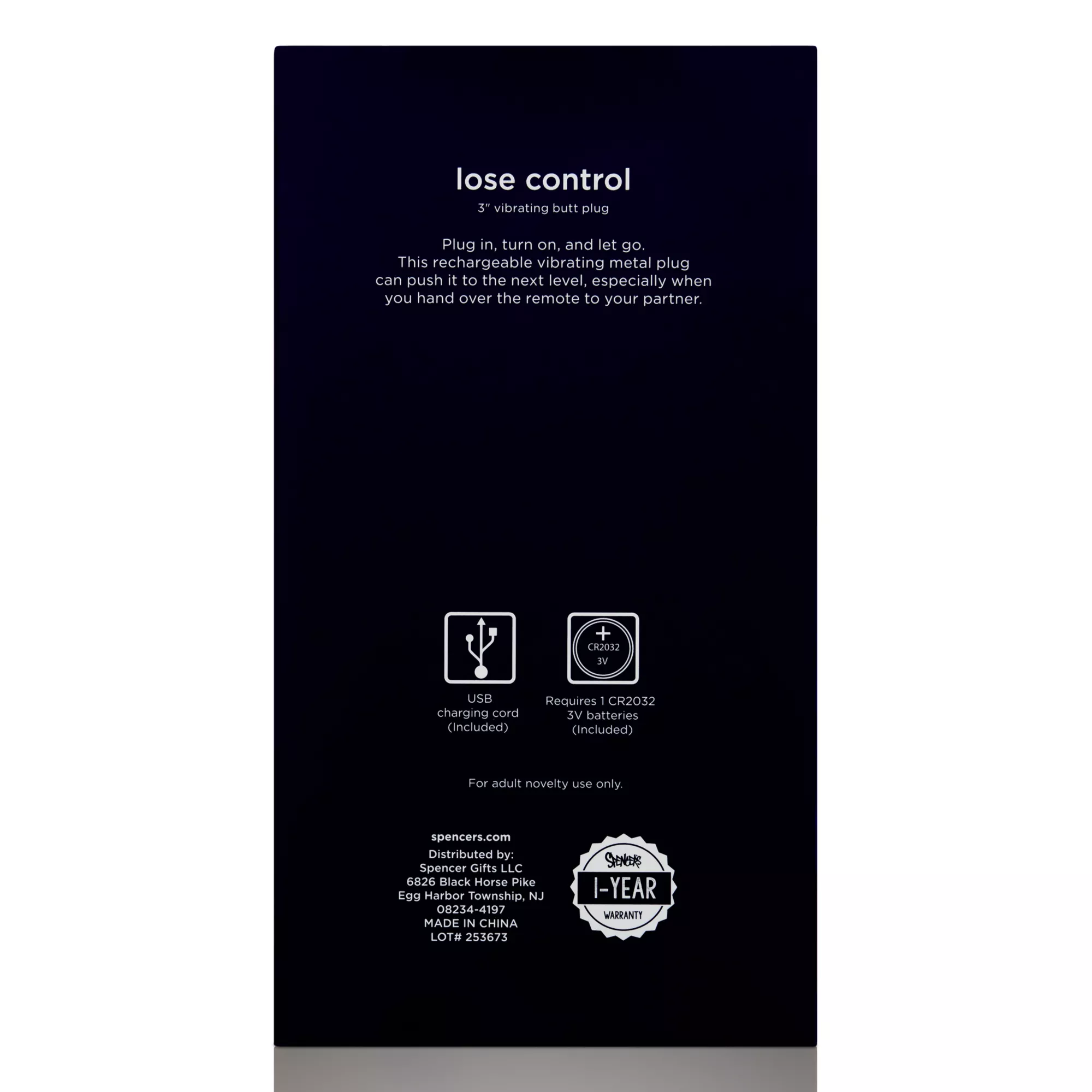 Lose Control Rechargeable Vibrating Butt Plug 3 Inch - Hott Love Extreme at Spencer's