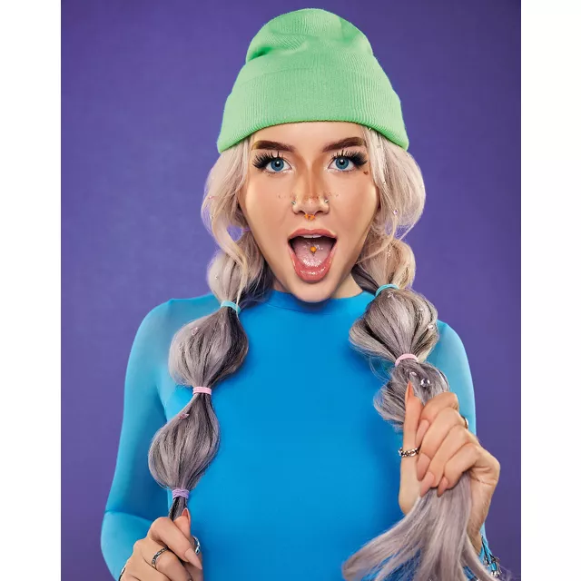 Kayla Malecc Multi-Pack Titanium Horseshoe Rings with Neon Orange Ends and Extra Balls - 3 Pack at Spencer's