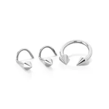 Kayla Malecc Multi-Pack Silvertone Titanium Horseshoe and Screw Nose Rings  3 Pack - 20-16 Gauge at Spencer's