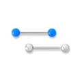 Kayla Malecc Multi-Pack Titanium Barbells with Blue Ends 2 Pack - 14 Gauge at Spencer's