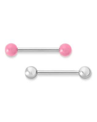 Kayla Malecc Multi-Pack Titanium Barbells with Pink Ends 2 Pack - 14 Gauge