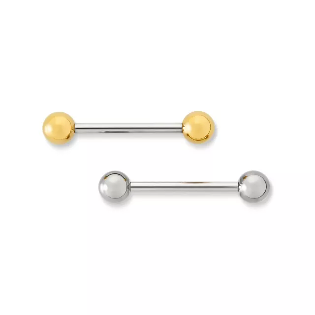 Kayla Malecc Multi-Pack Titanium Barbells with Goldtone Ends 2 Pack - 14 Gauge at Spencer's