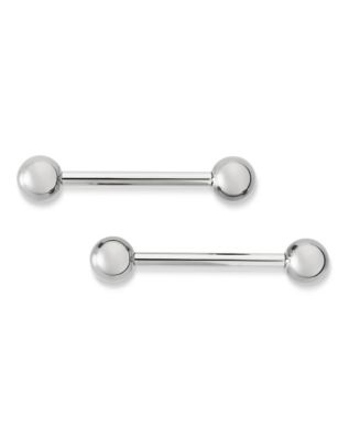 Kayla Malecc Multi-Pack Silvertone Titanium Barbells 2 Pack - 14 Gauge