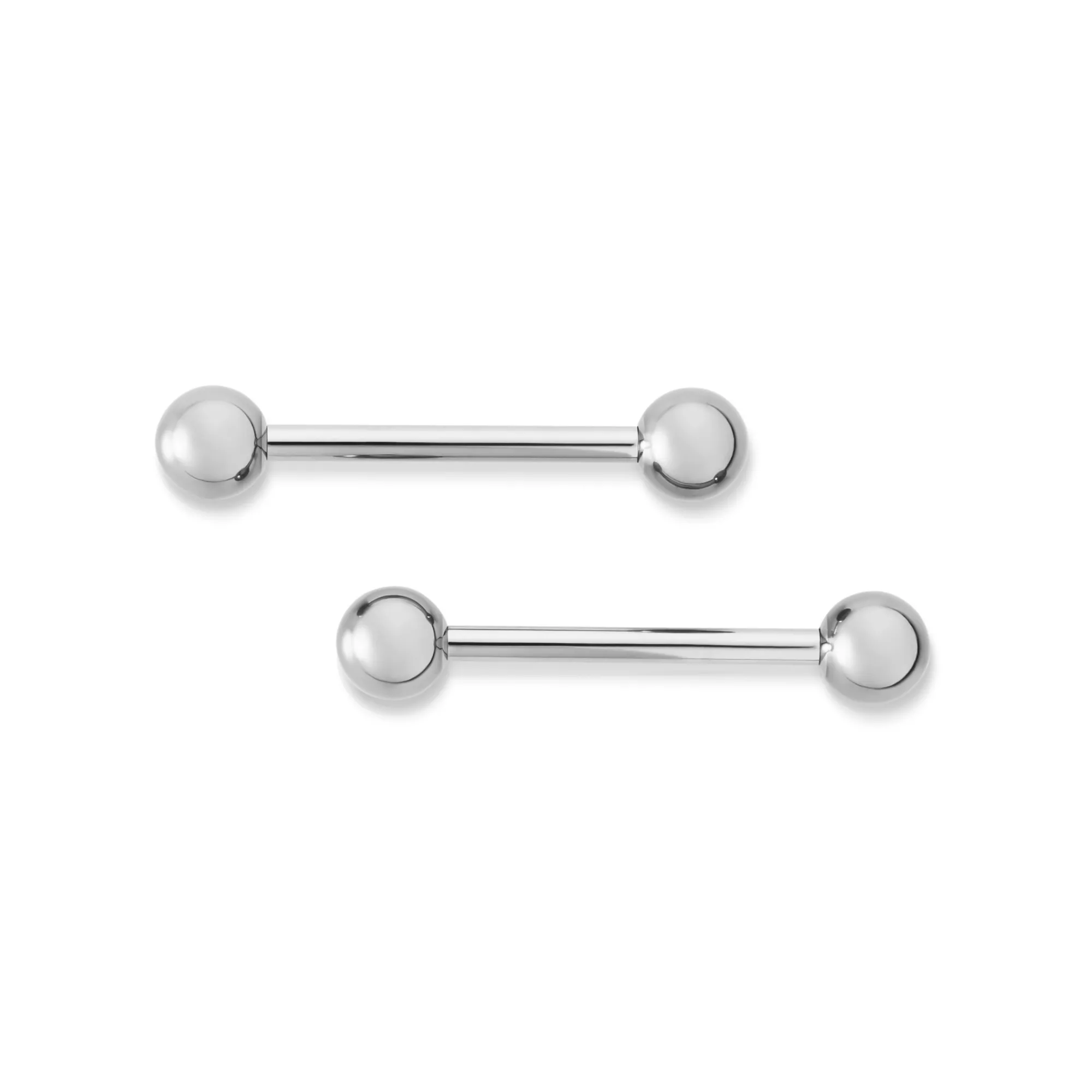 Kayla Malecc Multi-Pack Titanium Barbells with Silver Tone Ends 2 Pack - 14 Gauge at Spencer's