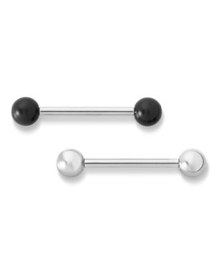 Kayla Malecc Multi-Pack Titanium Barbells with Black Ends 2 Pack - 14 Gauge