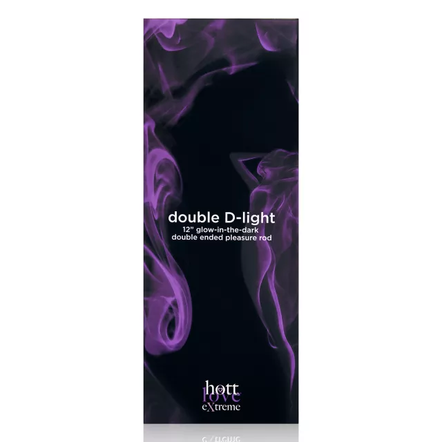 Hott Love Extreme Glow in the Dark Double D-Light Double-Ended Dildo at Spencer's