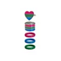 Multi-Pack Polysexual Pride Rings - 5 Pack at Spencer's