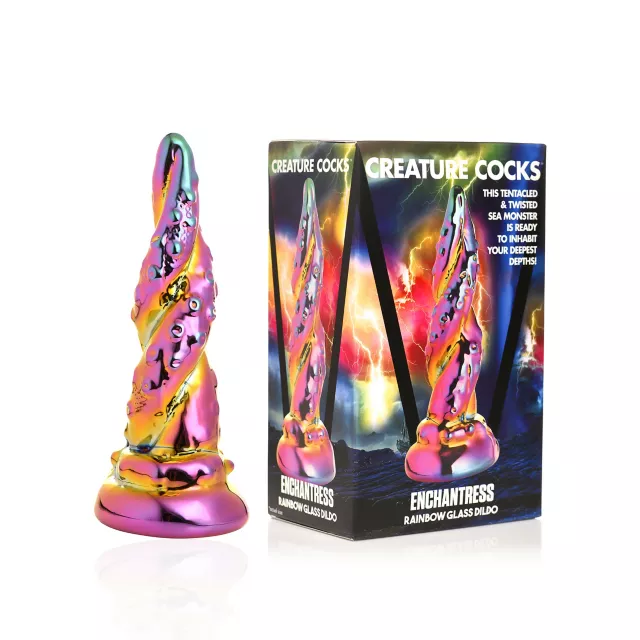 Creature Cocks Enchantress Rainbow Glass Dildo at Spencer's