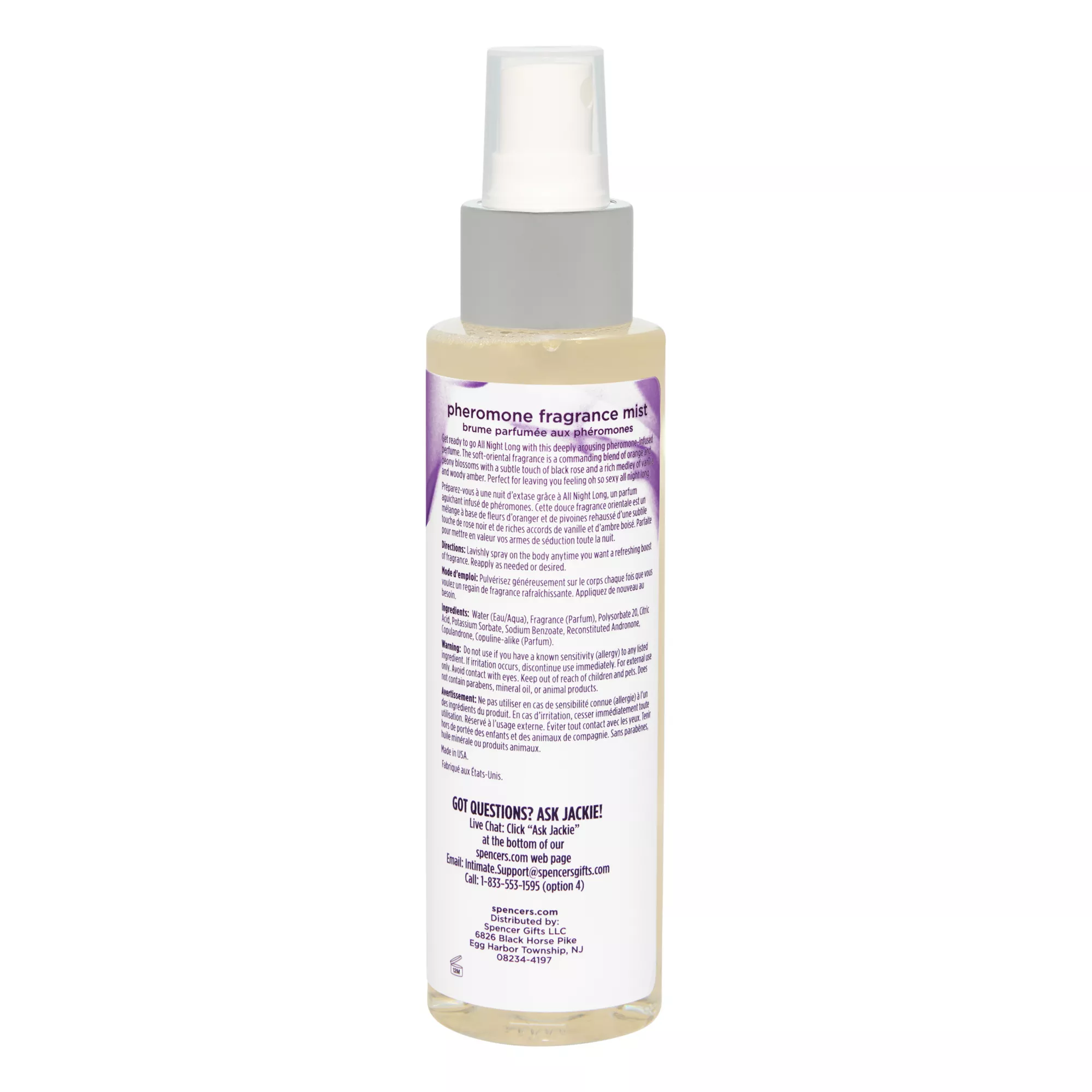 All Night Long Pheromone Fragrance Mist 3.5 oz. - Hott Love at Spencer's