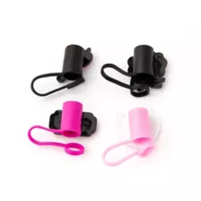 Black and Pink Travel Tumbler Straw Toppers - 4 Pack at Spencer's