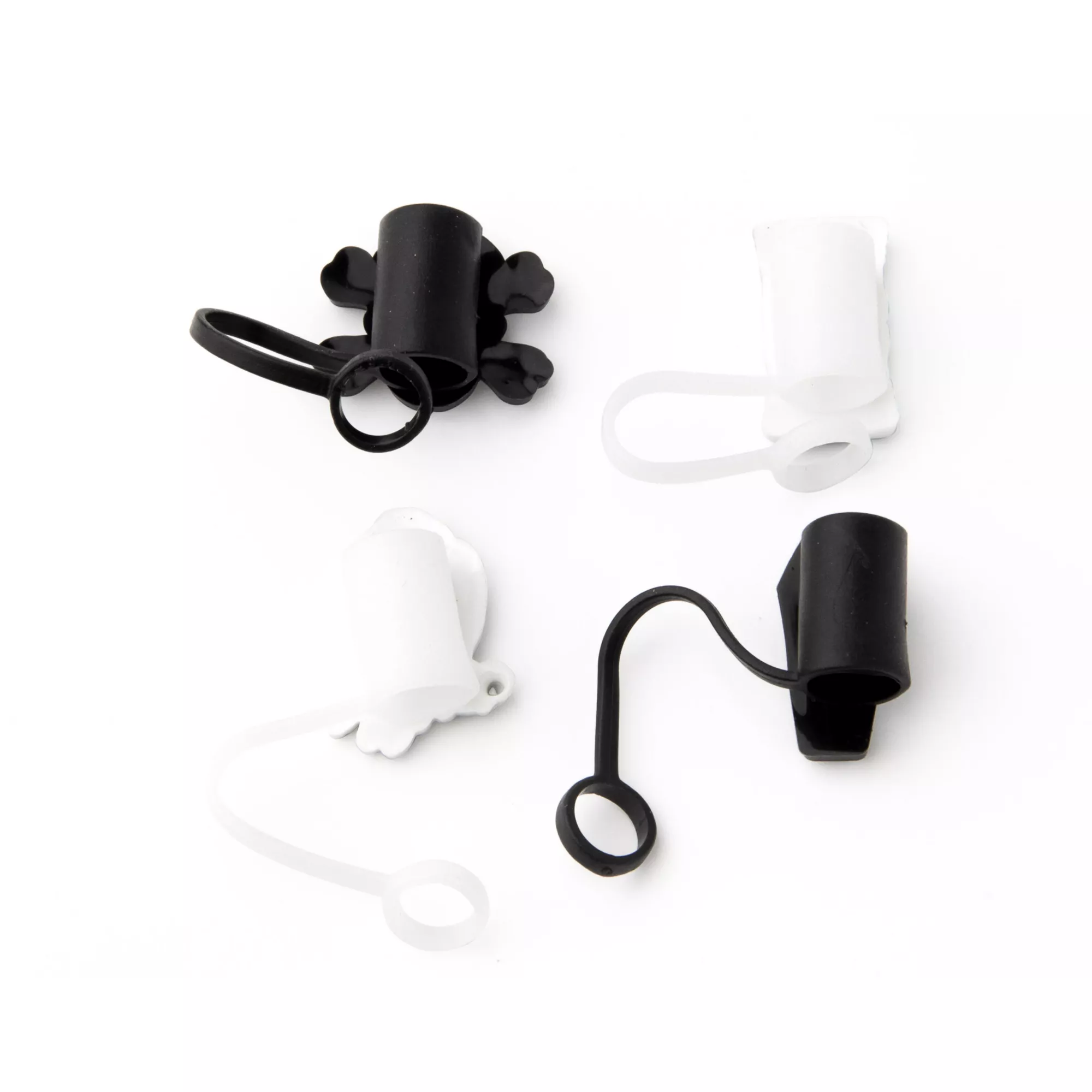 Black Gothic Travel Tumbler Straw Toppers - 4 Pack at Spencer's