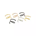 Multi-Pack Black and Goldtone Spiral Double Hoop Nose Rings 6 Pack - 20 Gauge at Spencer's