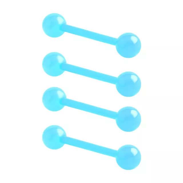 Multi-Pack Glow in the Dark Bioflex Blue Barbells 4 Pack - 14 Gauge at Spencer's