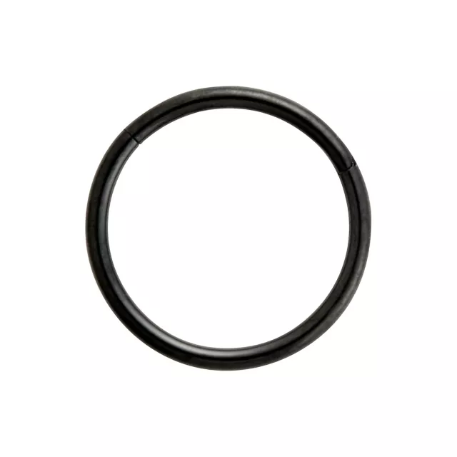 Black Titanium Hinged Hoop Ring - 20 Gauge