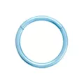 Blue Titanium Hinged Hoop - 18 Gauge at Spencer's