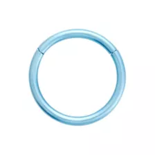 Blue Titanium Hinged Hoop - 18 Gauge at Spencer's
