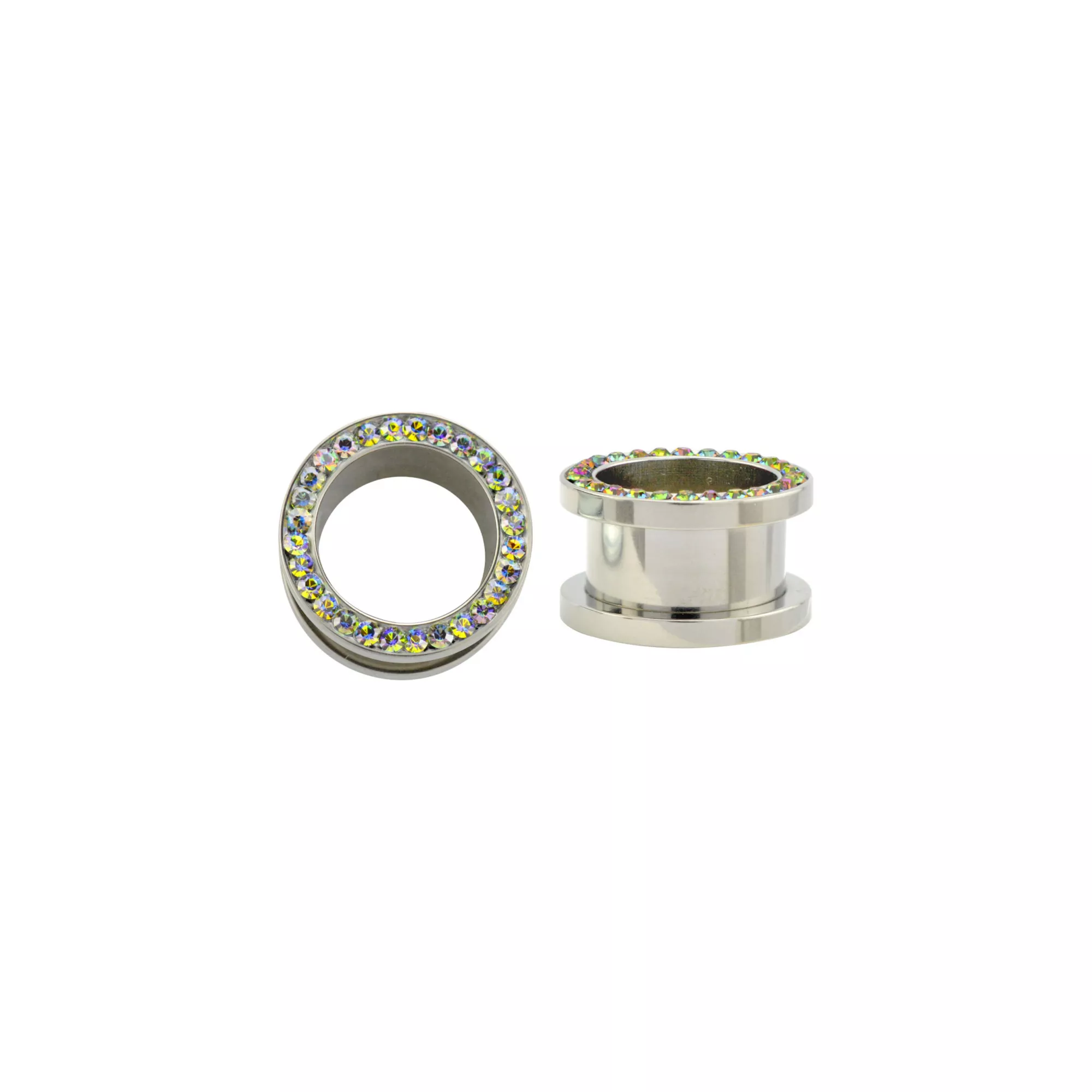 CZ Silvertone Titanium Tunnels at Spencer's