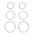 Multi-Pack Silvertone Titanium Hinged Hoop Rings 6 Pack - 20 Gauge at Spencer's