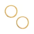 CZ Goldtone Black Titanium Hinged Hoop Rings - 18 Gauge at Spencer's