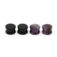 Multi-Pack Obsidian and Charoite Stone Plugs - 2 Pair at Spencer's