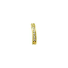 CZ Goldtone Hinged Bar Belly Ring - 14 Gauge at Spencer's