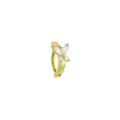 Butterfly CZ Goldtone Bar Belly Ring - 14 Gauge at Spencer's