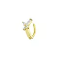 Butterfly CZ Goldtone Bar Belly Ring - 14 Gauge at Spencer's