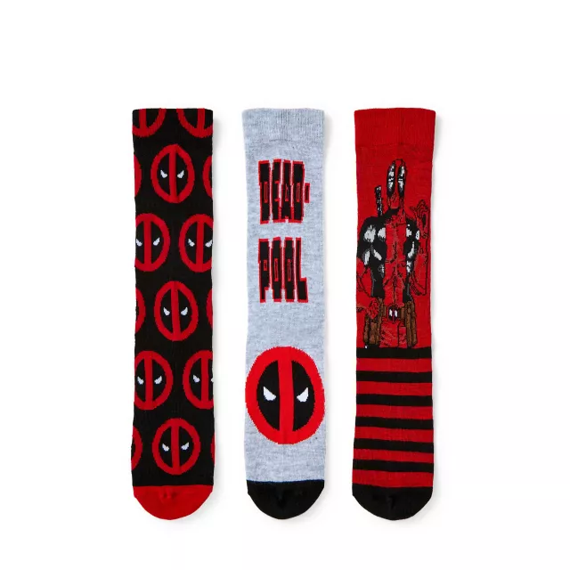 Deadpool Crew Socks 3 Pack at Spencer's