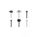 Multi-Pack CZ Black and Silvertone Heart and Spider Web Pin Nose Rings 6 Pack - 20 Gauge at Spencer's