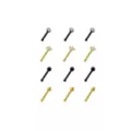 Multi-Pack CZ Black and Goldtone Prong and Spike Pin Nose Rings 12 Pack - 20 Gauge at Spencer's
