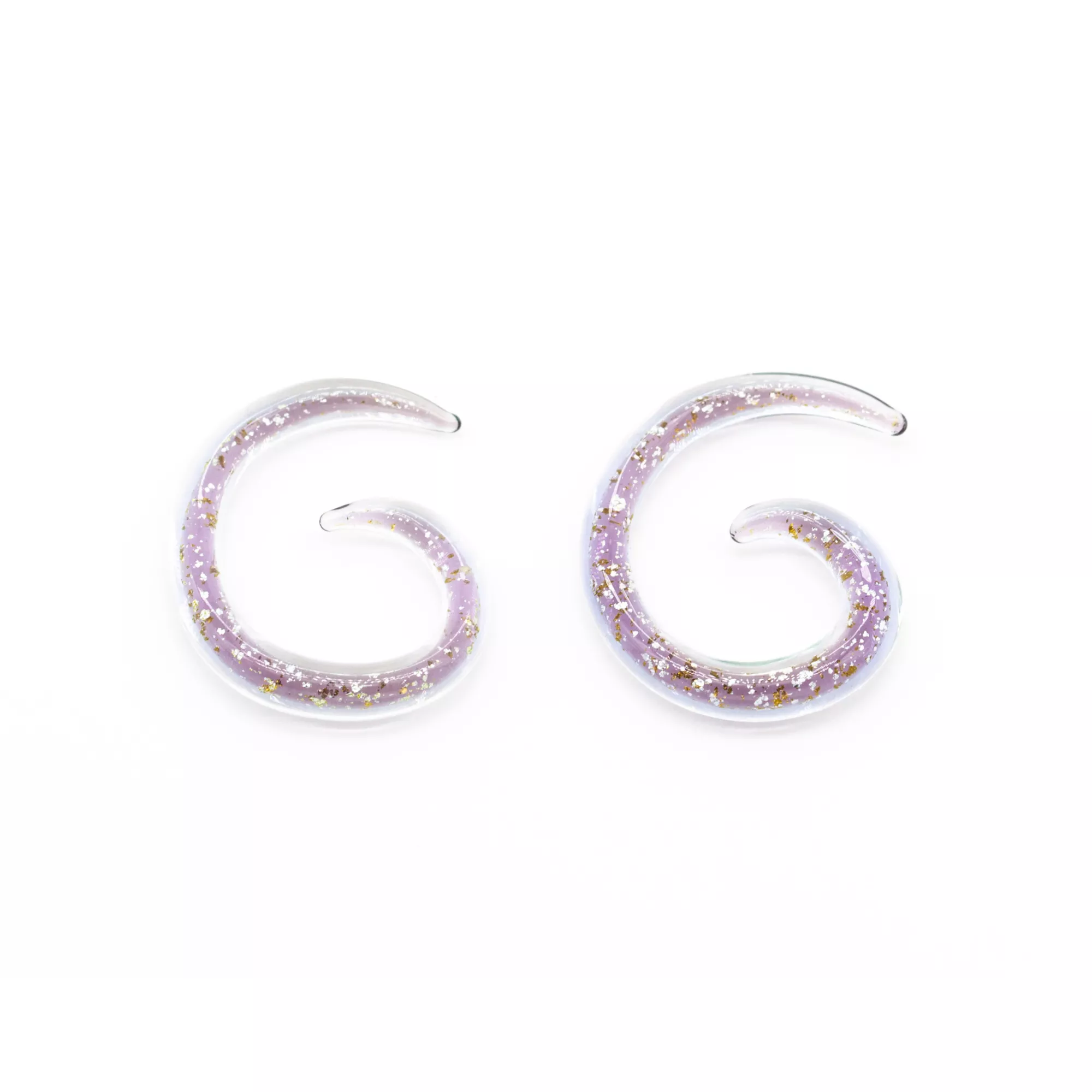 Glitter Dichroic Glass Spiral Tapers at Spencer's