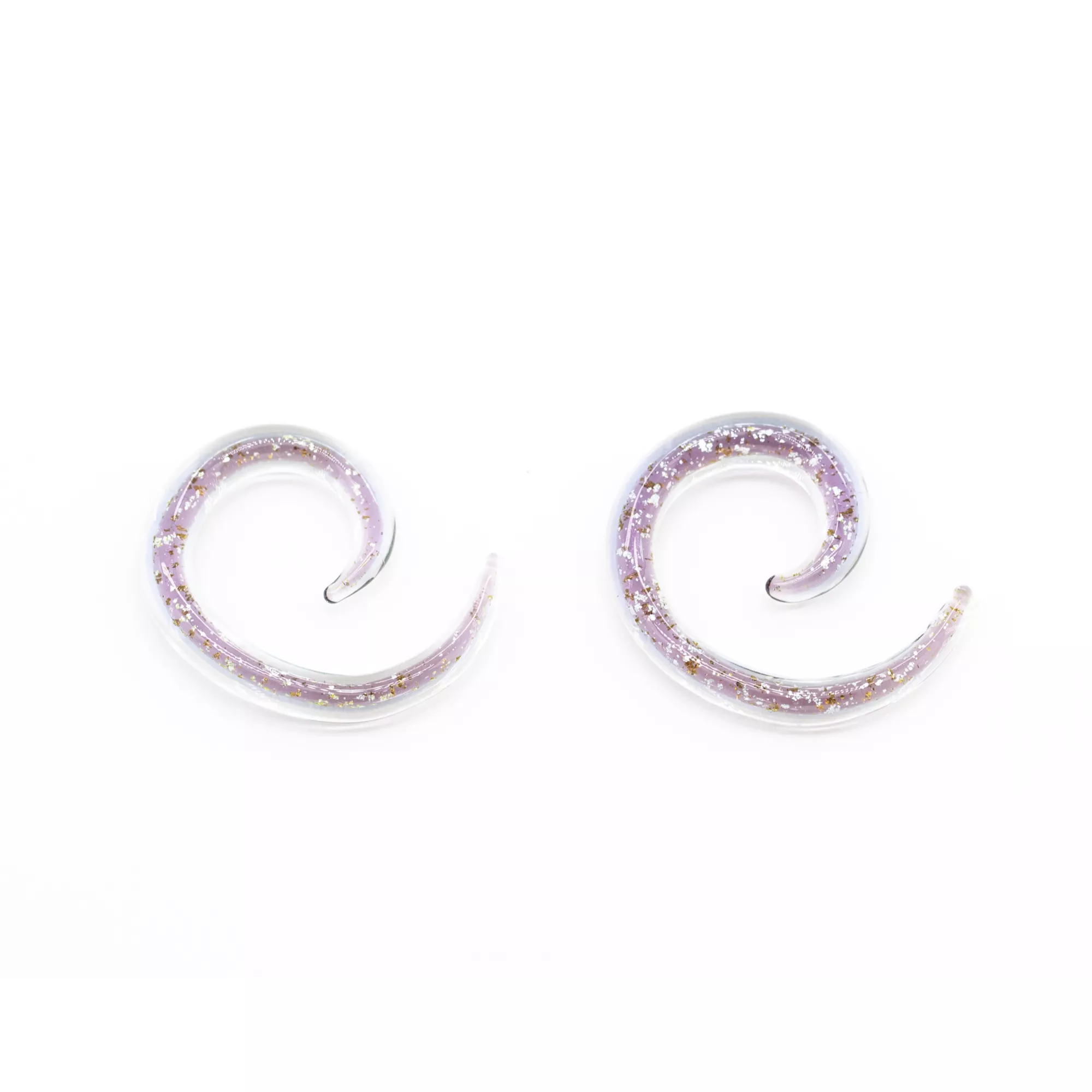 Glitter Dichroic Glass Spiral Tapers at Spencer's