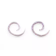 Glitter Dichroic Glass Spiral Tapers at Spencer's