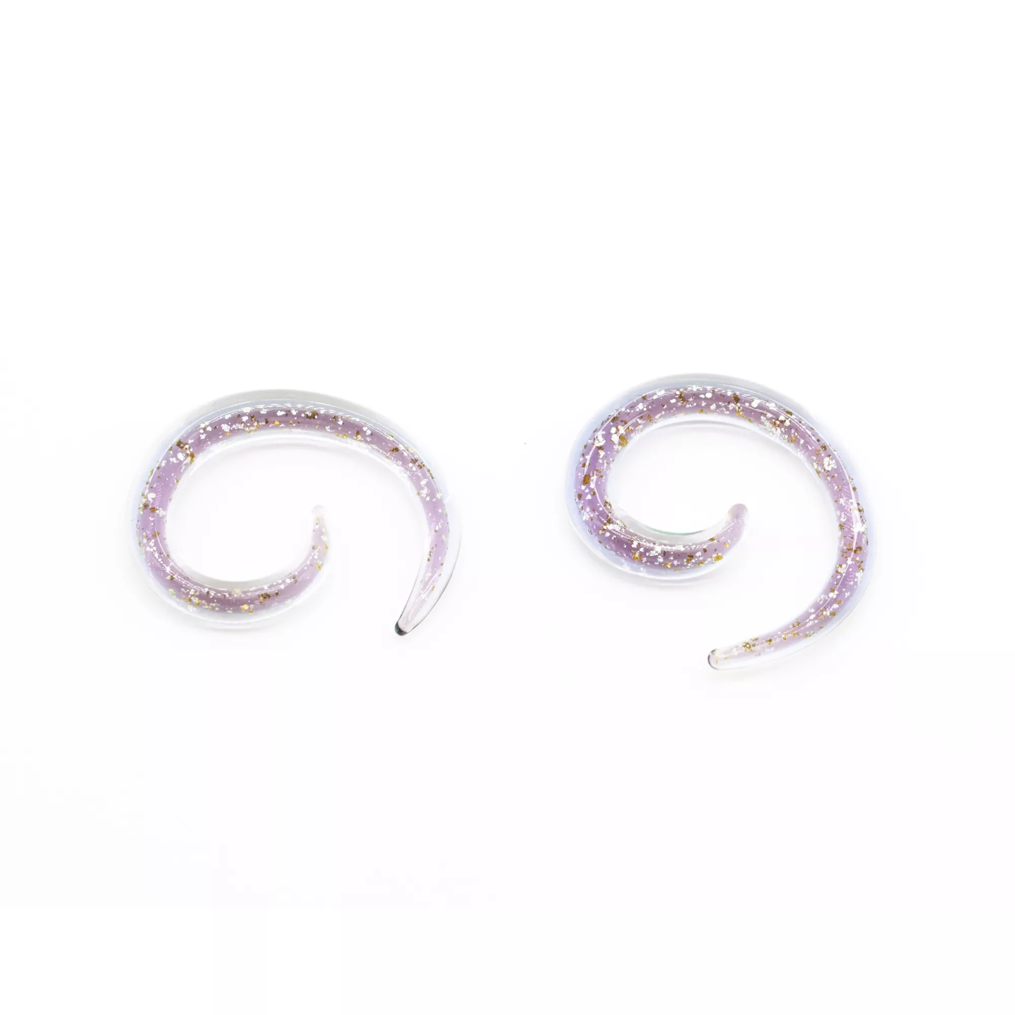 Glitter Dichroic Glass Spiral Tapers at Spencer's