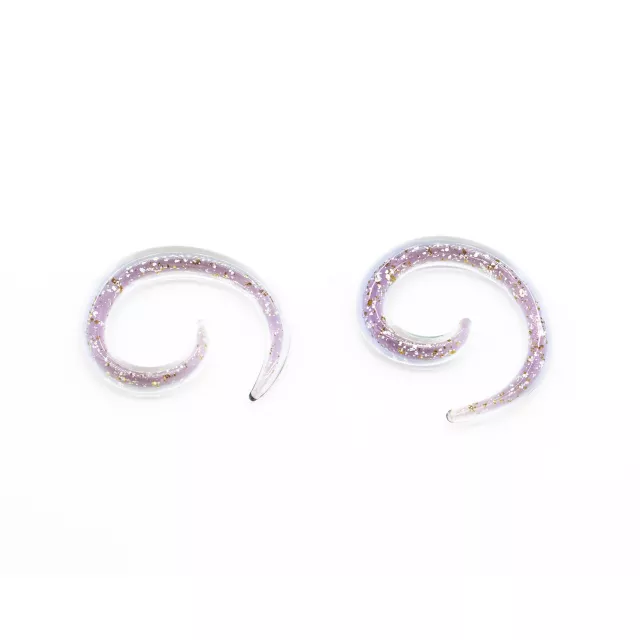 Glitter Dichroic Glass Spiral Tapers at Spencer's