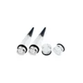 Gray Acrylic Nail Tapers and Plugs - 2 Pair at Spencer's