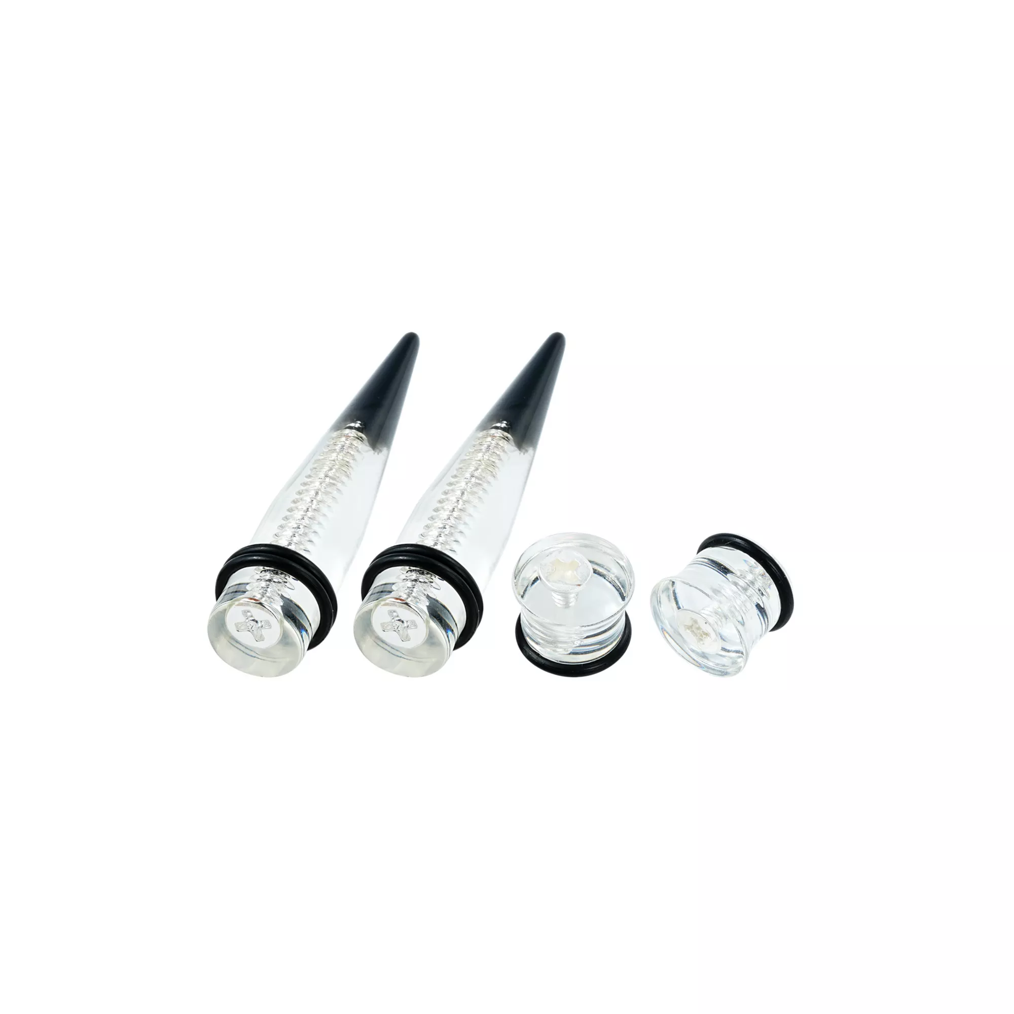 Gray Acrylic Nail Tapers and Plugs - 2 Pair at Spencer's