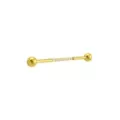 CZ Multiple Stone Goldtone Industrial Barbell - 14 Gauge at Spencer's