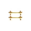 CZ Red and Goldtone Heart Nipple Barbells - 14 Gauge at Spencer's