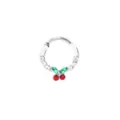 Silvertone CZ Cherry Hinged Septum Ring - 16 Gauge at Spencer's