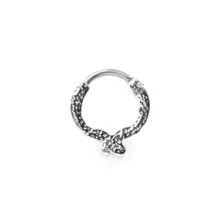 Silvertone CZ Cherry Hinged Septum Ring - 16 Gauge at Spencer's