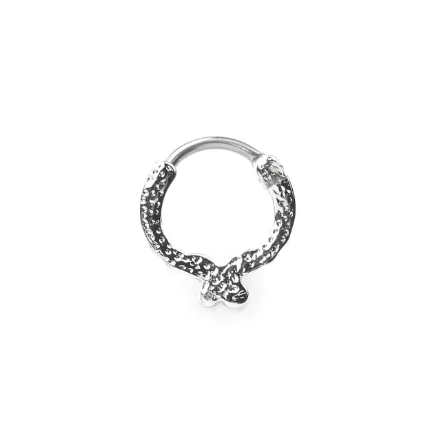 Silvertone CZ Cherry Hinged Septum Ring - 16 Gauge at Spencer's