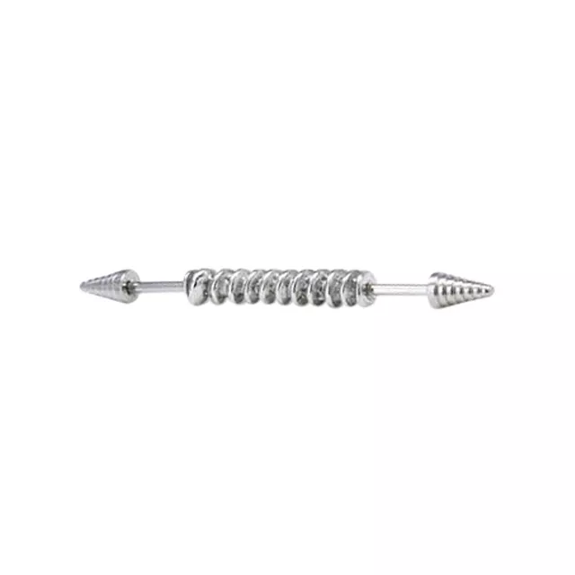 Titanium Drill Spike Industrial Barbell - 14 Gauge at Spencer's