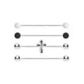 Multi-Pack Silvertone Acrylic Cross Industrial Barbells 4 Pack - 14 Gauge at Spencer's